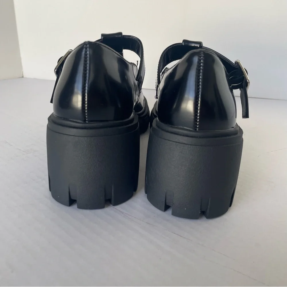 Madden Girl Black Platform Mary Janes